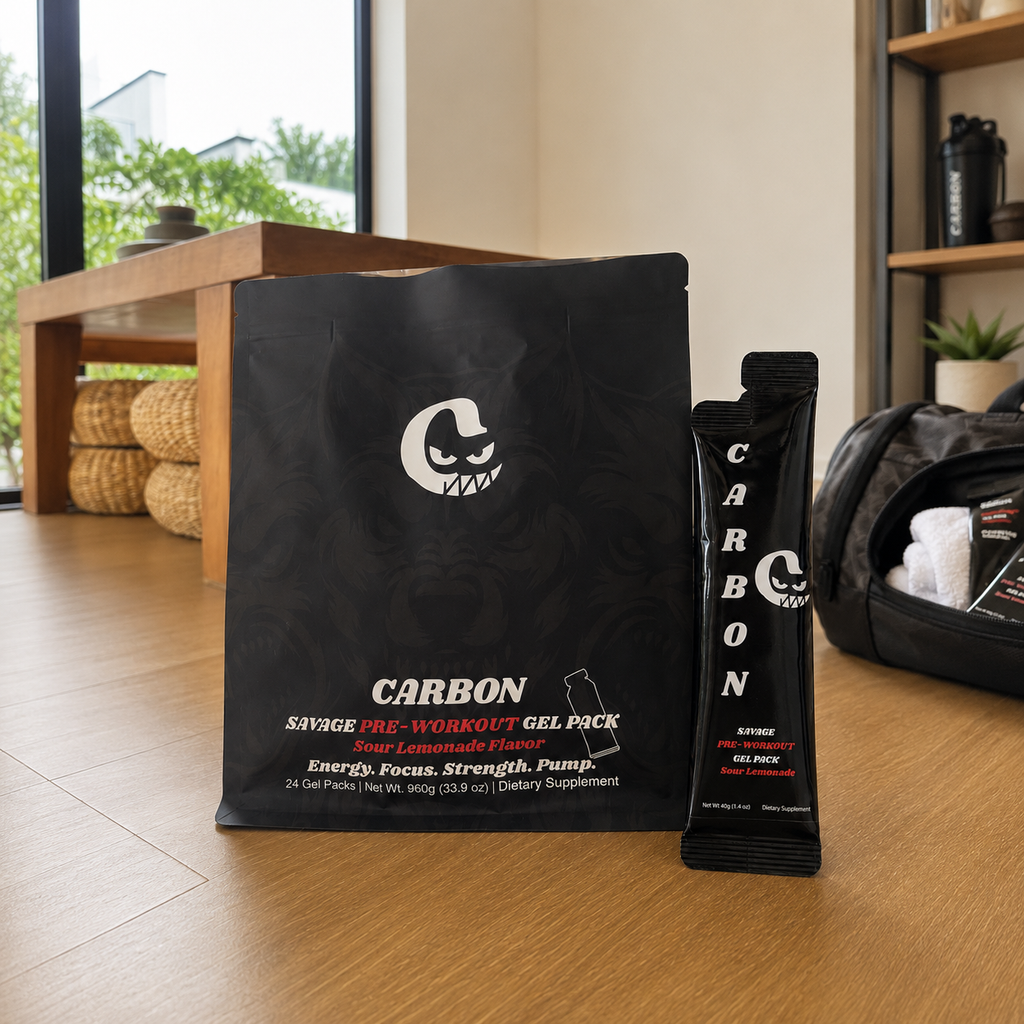 CARBON SAVAGE • Pre-Workout • 24-Pack Gels