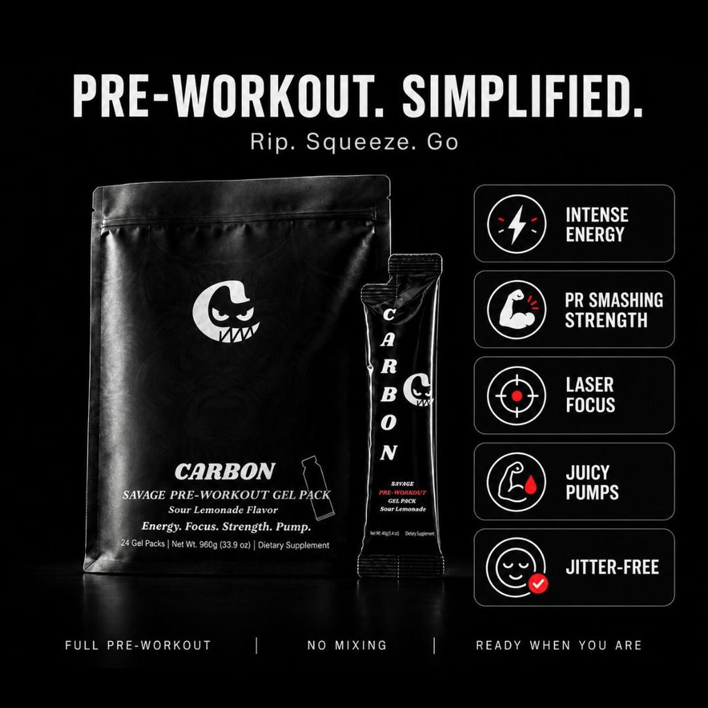 CARBON BLACK • Pre-Workout • Gel-Pack (Pre-Order)