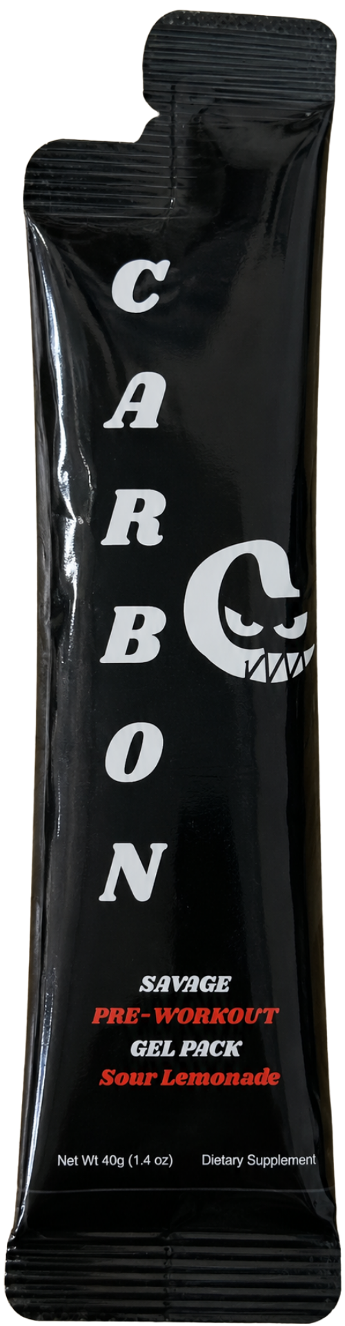 Carbon Savage pre-workout gel pack