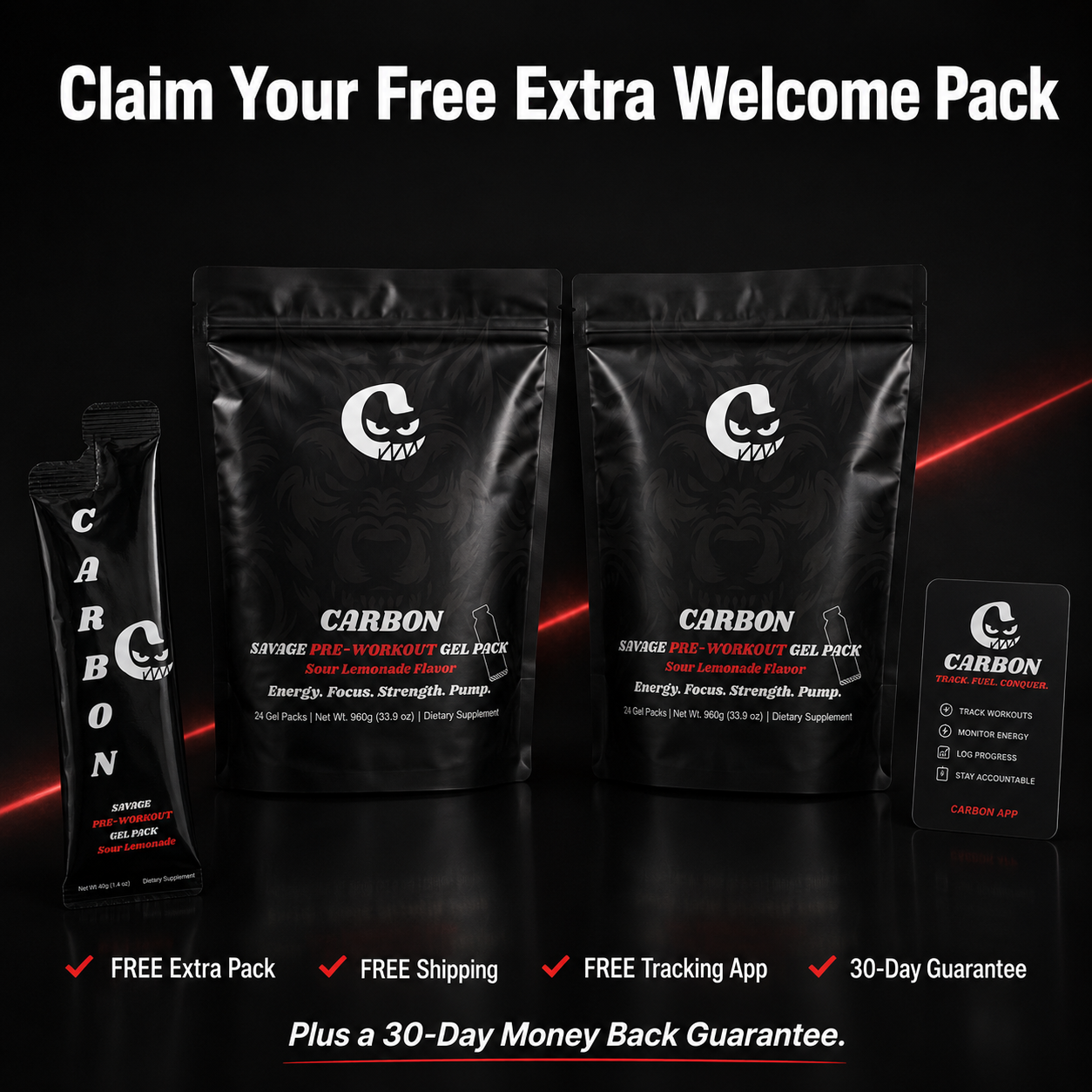 Extra Bag of 24 Pre-Workout Gel Packs