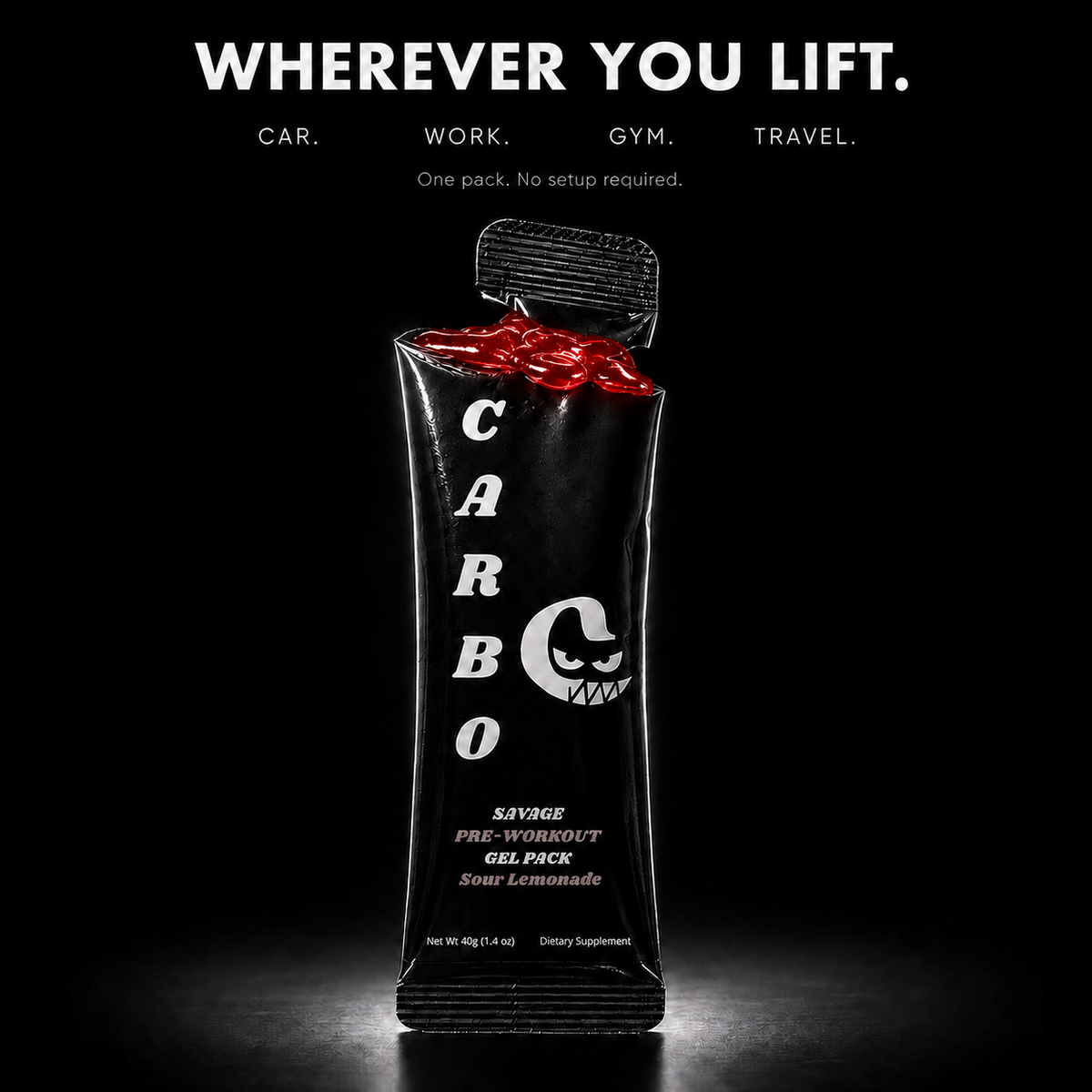 CARBON BLACK • Pre-Workout • Gel-Pack
