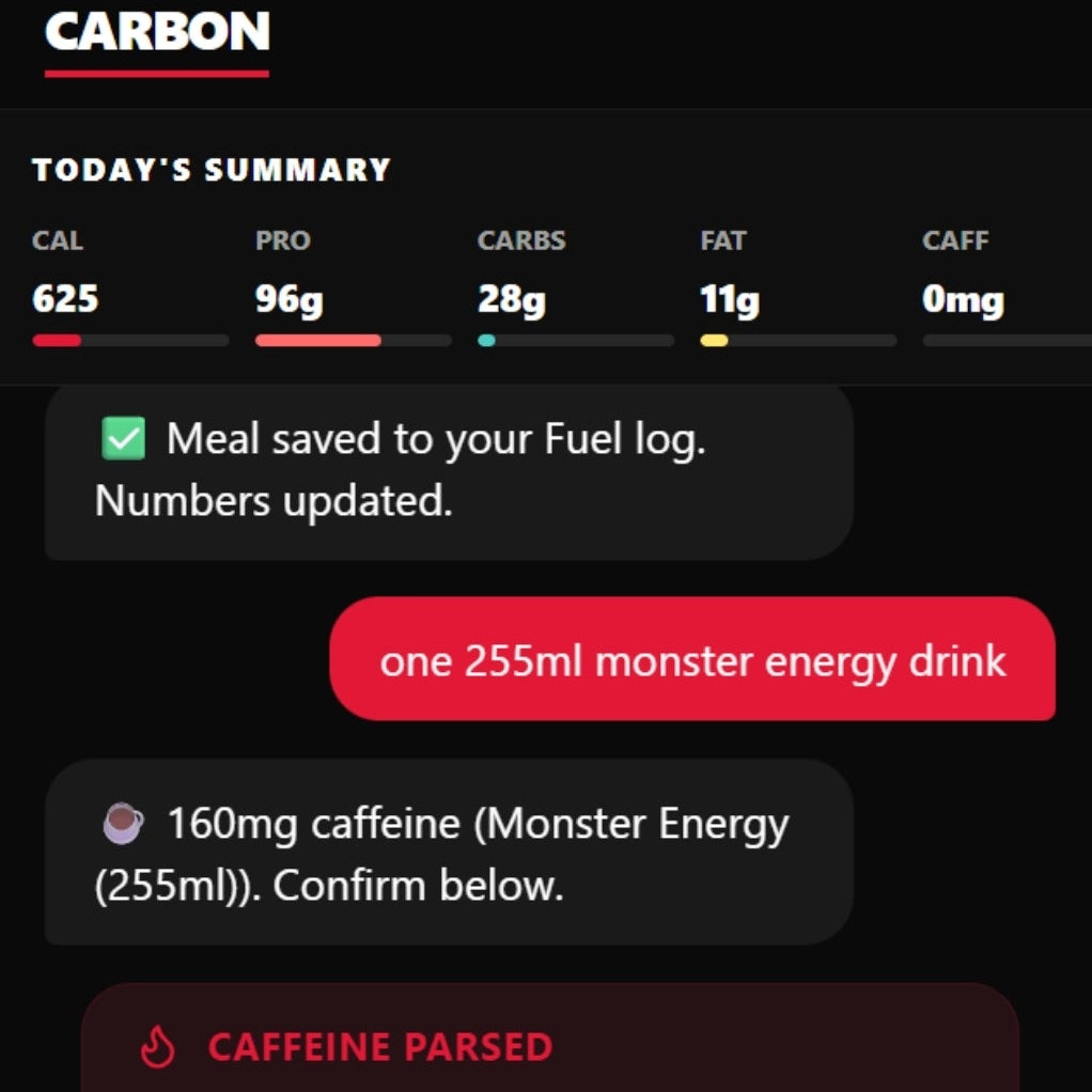 Caffeine + Fitness Tracker App