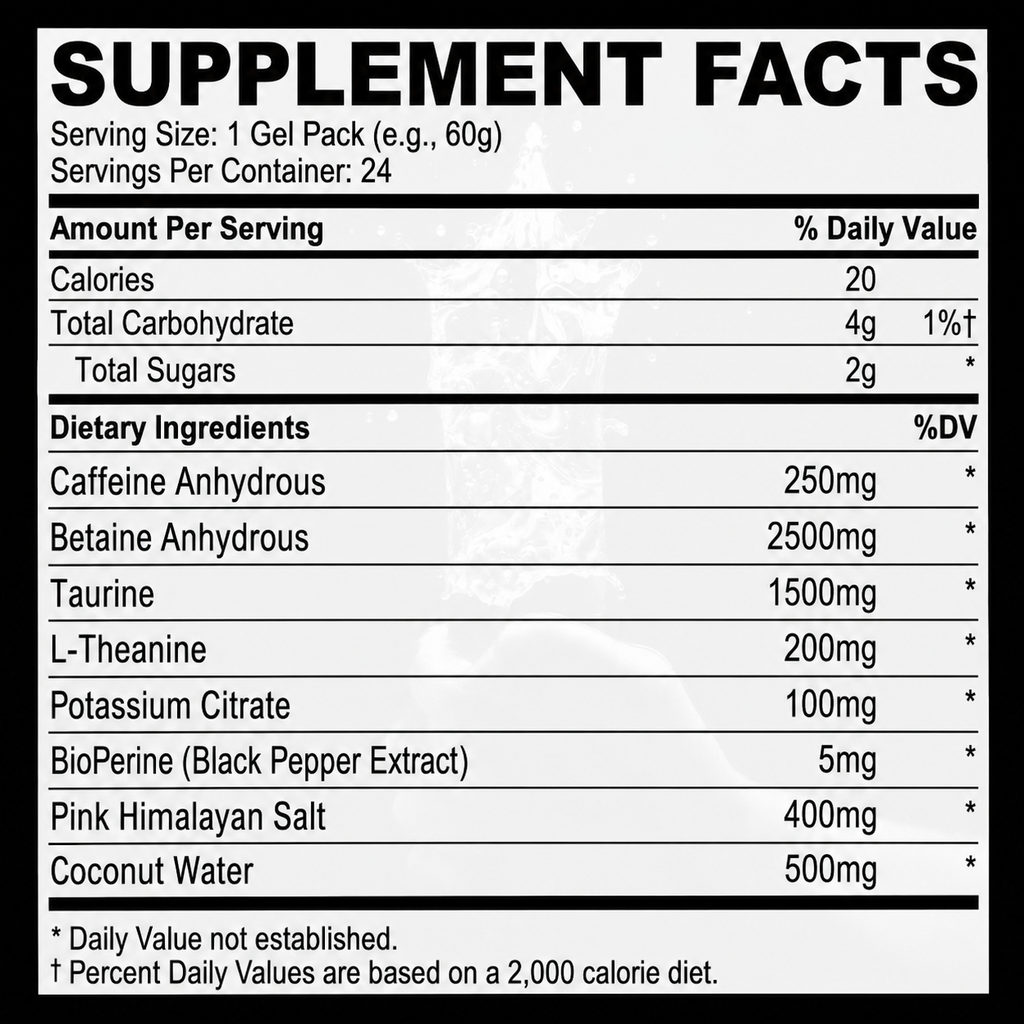 CARBON SAVAGE • Pre-Workout • Gel-Pack PRE-ORDER