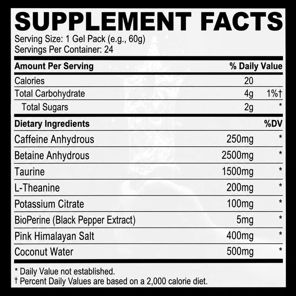 CARBON SAVAGE • Pre-Workout • Gel-Pack PRE-ORDER
