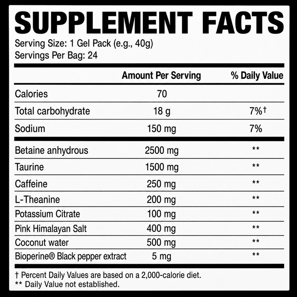 CARBON SAVAGE • Pre-Workout • Gel-Packs