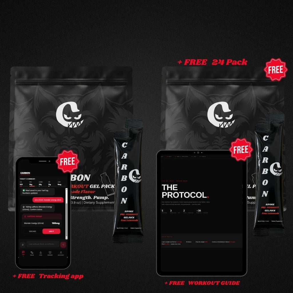 CARBON BLACK • Pre-Workout • Gel-Packs